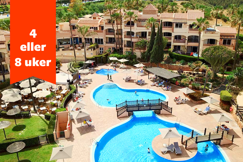Langtidsferie i Mijas, nr Fuengirola, p leilighetshotellet Wyndham